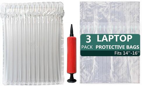 Inflatable Laptop Protective Bags, 10 Pack, with Manual Pump, Fits 14-16 In Notebooks, 360-Degree Drop Protection, for Global Shipping and Travel (laptop bag-10) in Kuwait