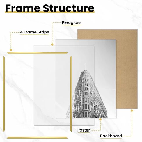 Fun Memories 12x16 Poster Frame for Photo, Posters & Art Prints, Horizontal or Vertical Wall Mounting Scratch-Proof Wall Gallery Photo Frame (Black, 3 Pack) in Saudi Arabia