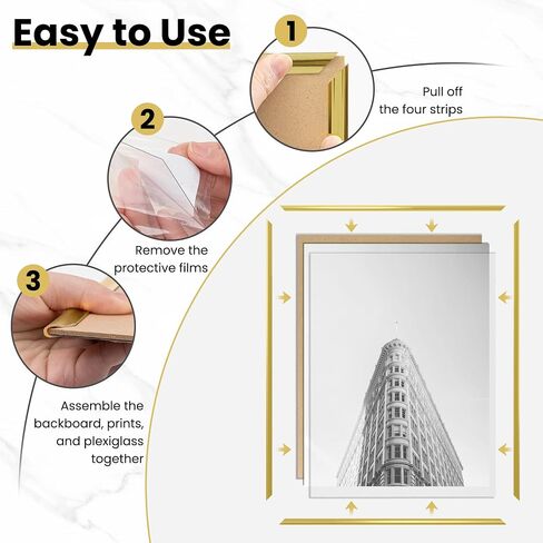 Fun Memories 12x16 Poster Frame for Photo, Posters & Art Prints, Horizontal or Vertical Wall Mounting Scratch-Proof Wall Gallery Photo Frame (Black, 3 Pack) in Saudi Arabia