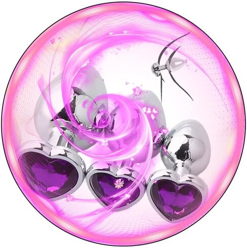 Family Training Stainless Steel Heart-Shaped Bottom Exercise Kit, Equipped with 3 Levels of Smooth Exercise Accessories - Q Magenta in Kuwait