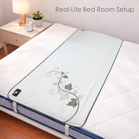 Grounding Mat for Bed, Earthing Mattress Pad for Sleeping, Carbon Infused Conductive Surface, Grounding Bed Mat with 15FT Cord, 27" x 60" (Queen) in Kuwait
