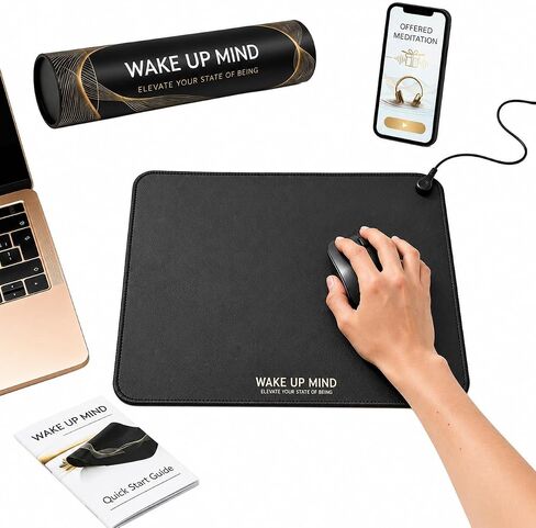 Grounding Mat for Feet, Conductive Earthing Pad with Grounding Cord, Non-Electric Carbon Surface for Desk, Floor or Bed in Kuwait
