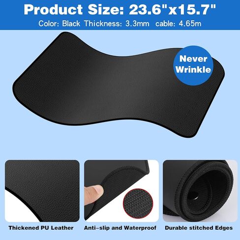 Grounding Mat Earthing Pad，Grounding Mat for Feet，Portable Grounding Well Desk Mat for Sleep Pain Relief Energy，Earth Grounded Sleep Bed Pad，Use at Home or Office，24"x16" in Kuwait
