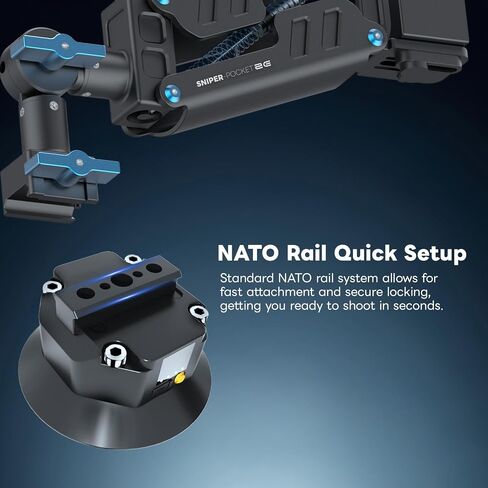 Osmo Pocket 3 Car Mount, Metal Suction Cup Mount, Z Axis Car Damping Spring Arm Shock Absorbing Car Video System, Compatible with DJI Osmo Pocket 2/3, Action 4/5, Insta360, GoPro etc in Saudi Arabia