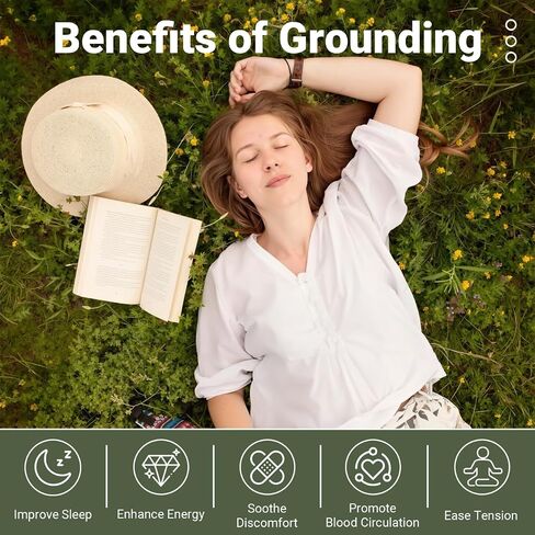 Grounding Blanket for Bed with Pure Silver Fiber for Improved Sleep, grounding Throw Queen Size in Kuwait