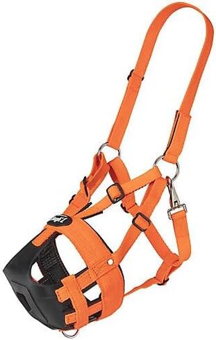Tough 1 Easy Breathe V Grazing Muzzle Pony Orange in Kuwait