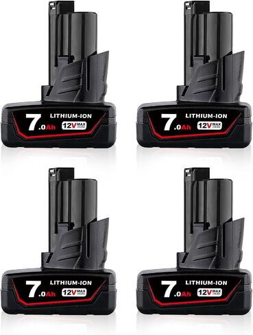 12V 6.0AH بطارية استبدال ليثيوم أيون ل MILWAUKEE M-12 بطارية 48-11-2411 48-11-2440 48-11-2402 استبدال لميلووكي 12V الأدوات الطاقة اللاسلكية in Kuwait