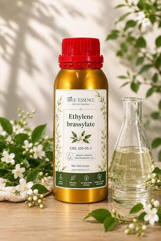 True Essence Ethylene Brassylate Fragrance Ingredient, 500g – CAS 105-95-3 – Premium Macrocyclic Musk Aroma Chemical for Perfume, Soap, Candle & Cosmetic Formulation in Kuwait