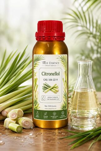 True Essence Citronellol (CAS 106-22-9) | Premium Aroma Chemical for Perfumery, Soap & Candle Making | High Purity Fragrance Ingredient | 500 Grams in Kuwait