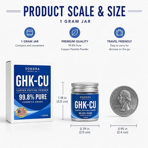GHK-CU Powder - 99.8% Pure GHK-CU Peptide Powder - Raw Bulk Cosmetic Grade GHK-CU - US Seller - High Purity Raw GHK-Cu to Formulate Cosmetic Products and Preparations - Cosmetic Grade in Kuwait