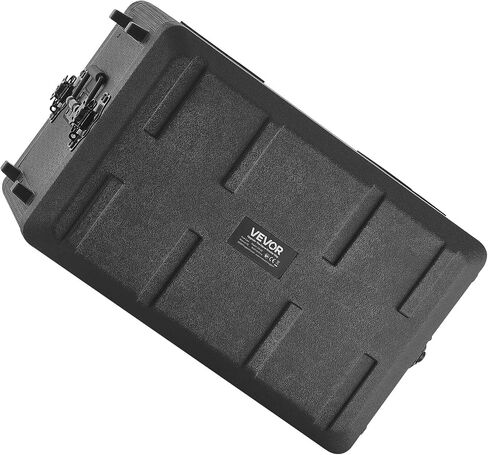 VEVOR 6U Rack Case، عمق 12 بوصة، حامل الطيران الضحل مع حجرة الميكروفون، هيكل من البولي إيثيلين، مزالج غائرة، سهل التركيب، لمكبر الصوت، 8.7 بوصة عمق داخلي in Kuwait