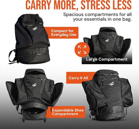 Basketball Backpack with Shoe Compartment | Large Sports Bag with Expandable Sneaker Pockets for Up To Size 13 | Carry Your Ball, Shoes, & Kit Easily. in Kuwait