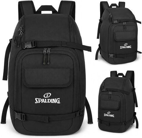 Spalding 50L Sports Tournament Backpack – Waterproof Gear Bag with Shoe Storage Compartment for Basketball, Soccer, Baseball, Pickleball, Travel & Team Equipment Backpack for Athletes, Men & Women in Kuwait