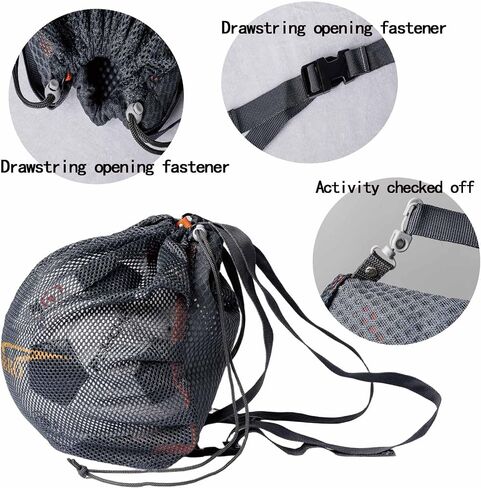 Basketball Bag with mesh Drawstring for Storage, Breathable for Sports use, Suitable for Volleyball, Football, Rugby, Swimming Bags, Double-Shoulder Strap, Cross-Body Strap in Kuwait