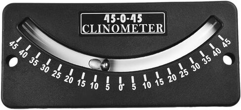 Portable ABS Inclinometer with 25-0-25 45-0-45 10-0-10 Scales Slope Meter and Heel Mount for Trail Hiking Sailing and for AVALANCHE Safety(45-0-45) in Kuwait