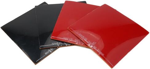 Table Tennis Rubber Sheets with Hard Sponge, 39 Degree Hardness 2.2mm Thickness for Fast Attack Play, High Tackiness and Control for PING Pong Rubbers, 4-Pack (2 Black + 2 Red) in Kuwait