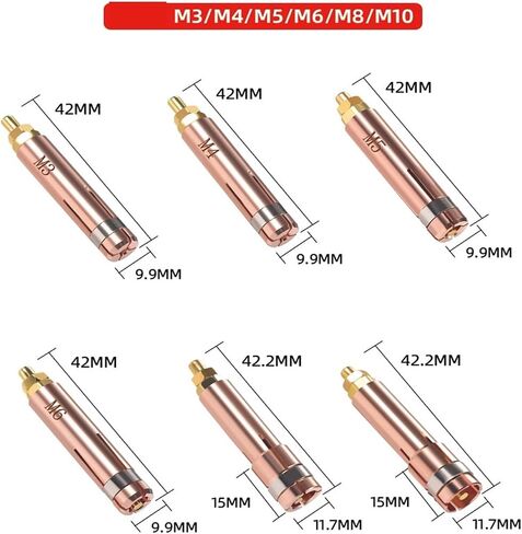5/10pcs Replacement Stud Collet 10-Piece Set, for Capacitor Discharge Welder RSR-2500 / RSR-1600 (M3/4/5/6/8/10) Arc Welding Equipment Kits in Kuwait