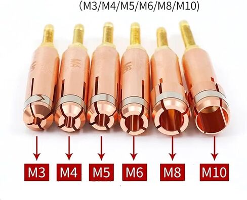 5/10pcs Replacement Stud Collet 10-Piece Set, for Capacitor Discharge Welder RSR-2500 / RSR-1600 (M3/4/5/6/8/10) Arc Welding Equipment Kits in Kuwait