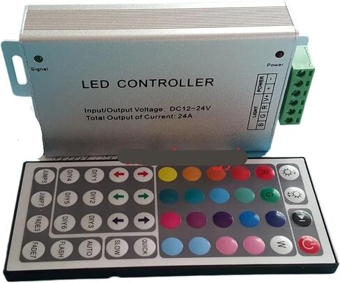DC 12V 44-Key 24A 288W التحكم عن بعد بالأشعة تحت الحمراء RGB 3528 5050 SMD LED شريط إضاءة in Kuwait