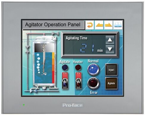 Pro-face: PFXGP4401TAD: GP-4401T: شاشة TFT ملونة تعمل باللمس مقاس 7.5 بوصات (تناظري)، VGA، 2x تسلسلي، Ethernet، 2x USB، SD، 24VDC، UL/CE in Kuwait