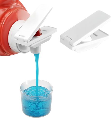 2 Pack Laundry Detergent Dispenser Nozzle Holder – Easy-Press Spout Opener, Drip-Free Detergent & Softener Accessory, Fits Most Large Bottles, laundry room organization in Kuwait