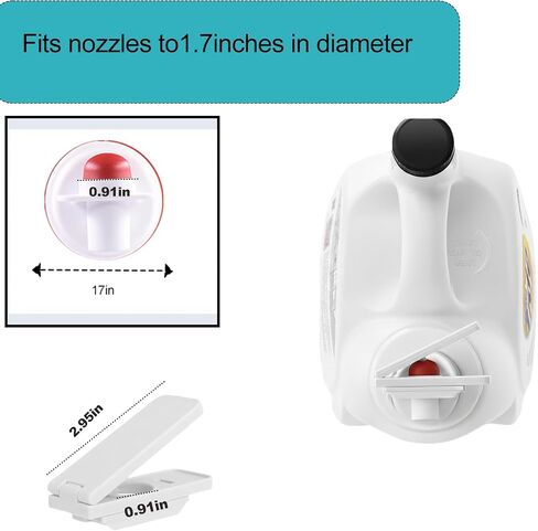 2 Pack Laundry Detergent Dispenser Nozzle Holder – Easy-Press Spout Opener, Drip-Free Detergent & Softener Accessory, Fits Most Large Bottles, laundry room organization in Kuwait