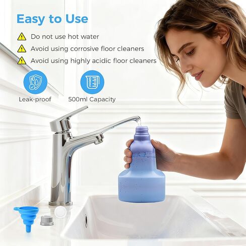 Replacement Bottle for Swiffer® Wet Jet™ Mop, Refillable, 500 ML Leak-Proof HDPE Refillable Bottle, 17 FL OZ Solution Bottles, Empty Bottle No Cleaning Solution in Kuwait