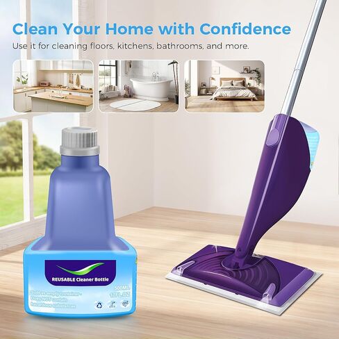 Replacement Bottle for Swiffer® Wet Jet™ Mop, Refillable, 500 ML Leak-Proof HDPE Refillable Bottle, 17 FL OZ Solution Bottles, Empty Bottle No Cleaning Solution in Kuwait