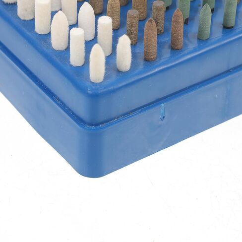 NUOBESTY Polishing Buffing Wheel Bits Set 3.0mm Shank 100pcs with Sand, Wool, Rubber, and Cowhide Materials Easy to Carry and Effective Polishing for Rotary Tool for Homes and Workshops in Kuwait