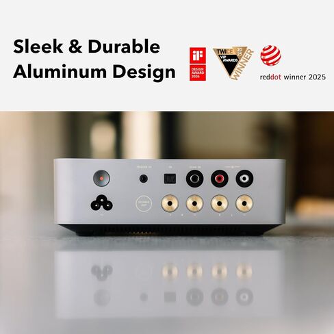 wiim vibelink amp | 100W مضخم طاقة مع Premium ESS 9039Q2M DAC و TI TPA3255 | متوافق مع Wiim Mini ، Pro ، Pro Plus ، و Ultra | RCA ، Coax ، والمدخلات البصرية | الفضاء الرمادي in Kuwait