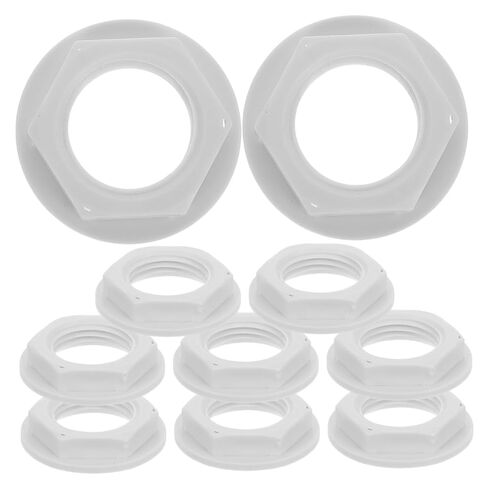 Artibetter 10pcs Plastic Float Valve Nuts for Water Tank Fastener, 1 Inch Inner Diameter, Lightweight Pp Material with Simple Installation, Suitable for Home and Industrial Use in Kuwait