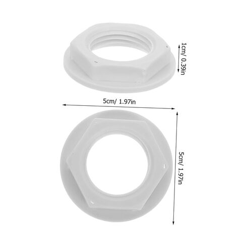 Artibetter 10pcs Plastic Float Valve Nuts for Water Tank Fastener, 1 Inch Inner Diameter, Lightweight Pp Material with Simple Installation, Suitable for Home and Industrial Use in Kuwait