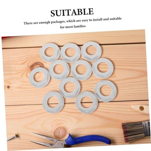 Artibetter 10pcs Plastic Float Valve Nuts for Water Tank Fastener, 1 Inch Inner Diameter, Lightweight Pp Material with Simple Installation, Suitable for Home and Industrial Use in Kuwait