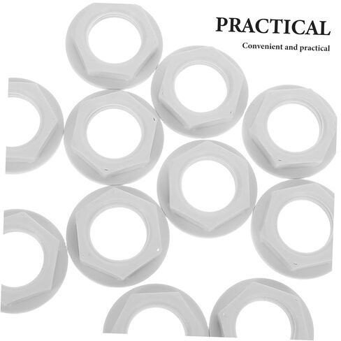 Artibetter 10pcs Plastic Float Valve Nuts for Water Tank Fastener, 1 Inch Inner Diameter, Lightweight Pp Material with Simple Installation, Suitable for Home and Industrial Use in Kuwait