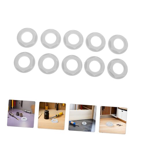 Artibetter 10pcs Plastic Float Valve Nuts for Water Tank Fastener, 1 Inch Inner Diameter, Lightweight Pp Material with Simple Installation, Suitable for Home and Industrial Use in Kuwait