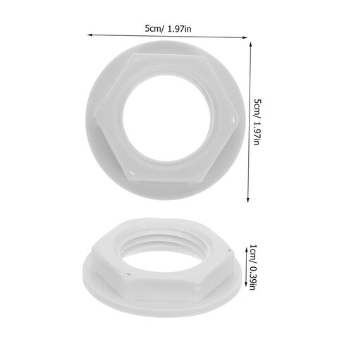 Uonlytech 10pcs Float Valve Plastic Nuts for Water Tank, Lightweight Leak Prevention Pp Threaded Locknuts, 1 Inch Diameter, Universal Float Valve Hardware Replacement for Home and Industrial in Kuwait