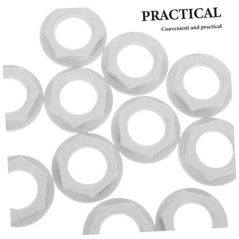 Uonlytech 10pcs Float Valve Plastic Nuts for Water Tank, Lightweight Leak Prevention Pp Threaded Locknuts, 1 Inch Diameter, Universal Float Valve Hardware Replacement for Home and Industrial in Kuwait
