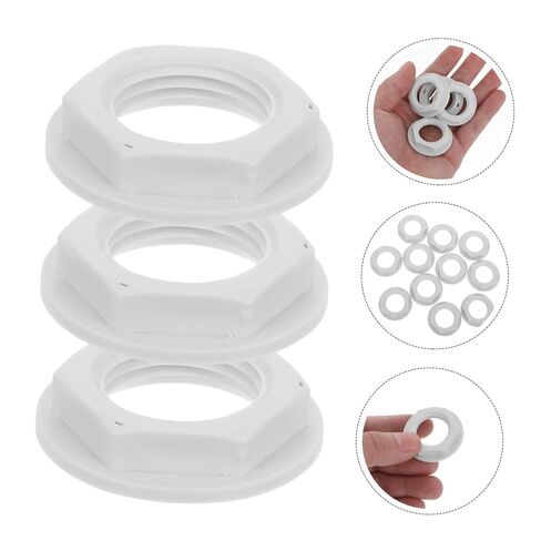 10pcs Plastic Nut Fasteners for Float Valve Replacement, Pp Material with 1 Inch Thread Size, Wear Resistant and Simple Installation for Water Tank and Cistern Use at Home in Kuwait