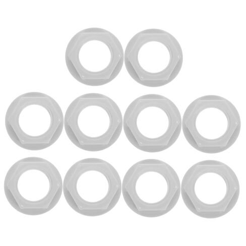 INOOMP 10pcs Plastic Float Valve Lock Nuts for Water Tank, 1 Inch Inner Diameter Pp Nuts with Simple Installation and Leak Prevention, Suitable for Float Valve and Cistern Use in Home in Kuwait