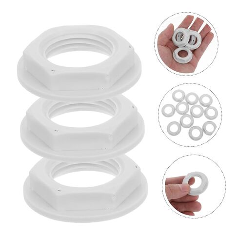 INOOMP 10pcs Plastic Float Valve Lock Nuts for Water Tank, 1 Inch Inner Diameter Pp Nuts with Simple Installation and Leak Prevention, Suitable for Float Valve and Cistern Use in Home in Kuwait