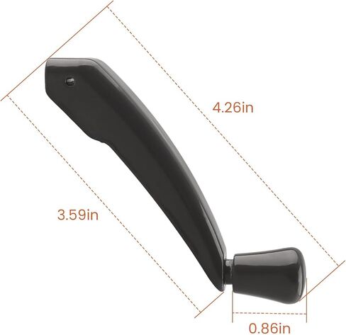 11/32" Folding Window Crank Handle for Prime-Line TH 22243 Folding Crank Handle, Compatible with Truth Operator Casement Window Handle, fit Casement and Awning Window Operators, Bronze Finish, 1 Pack in Kuwait