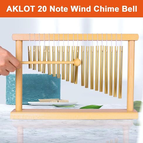 AKLOT Sound Healing Chimes Instrument Meditation 20 Note Chime Table Top Bar Chime Wind Chimes in Kuwait