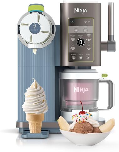 Ninja Swirl by CREAMi Ice Cream and Soft Serve Maker, Sorbet, Milkshake, Frozen Yogurt, Low Calories Program & More, 13-in-1, Soft Serve Handle, (2) CREAMi Swirl 16oz Pints, For Kids & ALL ages, NC701 in Saudi Arabia