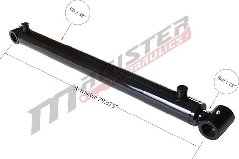 Magister Hydraulic Cylinder 1.75" Bore x 14" Stroke, Loader Welded Hydraulic Ram with Cross Tube Ends, Double Acting Hydraulic Piston 3500 PSI (WLD 1.75x14) in Kuwait