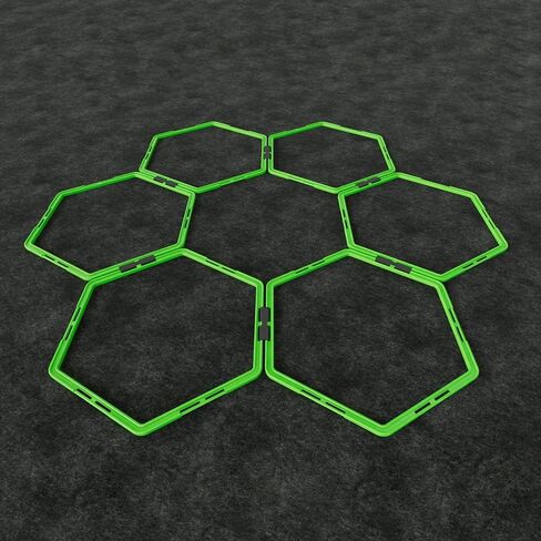 Power Systems Hex Agility Rings, Ladder, Hurdle Set All in One - Use Indoors or Outdoors for Speed & Skill Training in Kuwait