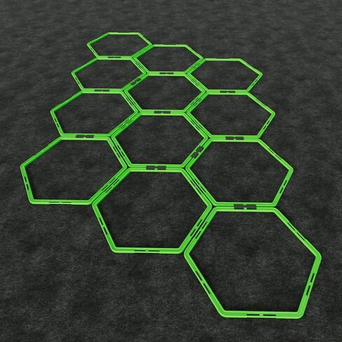 Power Systems Hex Agility Rings, Ladder, Hurdle Set All in One - Use Indoors or Outdoors for Speed & Skill Training in Kuwait