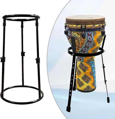 Qianly Djembe Floor Stand African Drum Support Adjustable Height Iron Structure Portable Lightweight Stability Solid Balanced Placement Suitable for Drum in Kuwait