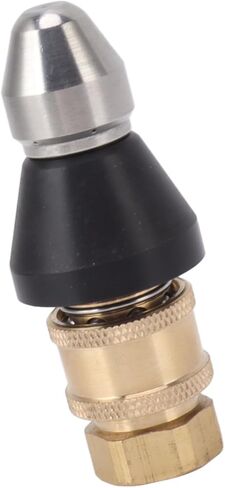Jeanoko G1/4 Sewer Pipe Cleaning Nozzle Durable Stainless Steel for Effective Drain Cleaning - Includes G3/8 Female Thread Adapter in Kuwait