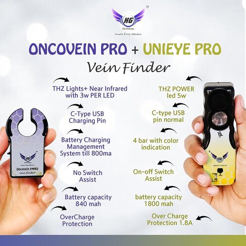 Oncovein Pro Vein Finder Combo Pack for Baby & Pediatric Use | Portable Handheld Vein Viewer with Stabilization Belt & Skin Stretch Tool | Easy IV Access Device for Clinics & Home Care in Kuwait