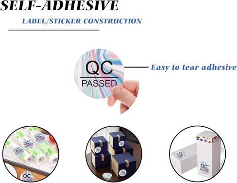 ملصقات جيدة لبلاط QC مرت بقطر 1 بوصة، 500 قطعة من ملصقات تمرير مراقبة الجودة ثلاثية الأبعاد لفحص المخزون في المستودعات والموافقة على الشحن والتصنيع in Kuwait